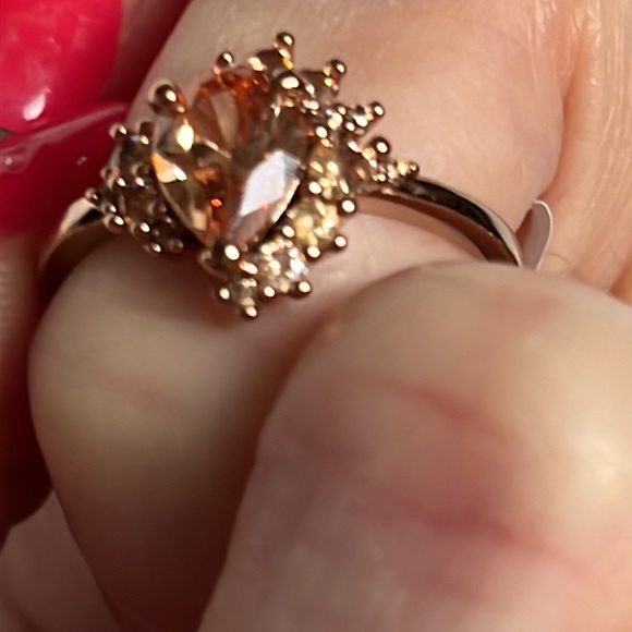 Morganite Rose Gold Ring sz7 - Picture 9 of 11